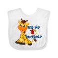 thumbnail image 1 of Inktastic 1st Birthday Giraffe Boys or Girls Baby Bib, 1 of 4