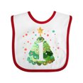 thumbnail image 1 of Inktastic 1st Birthday Green Christmas Tree with Yellow Star Boys or Girls Baby Bib, 1 of 4