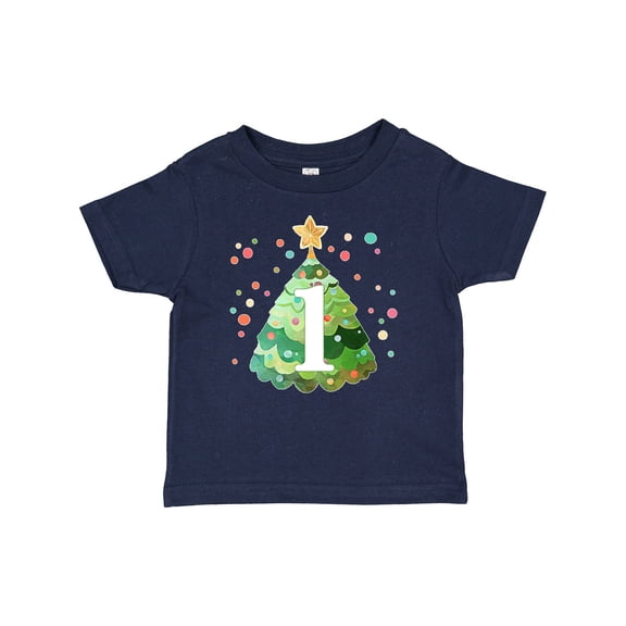 Inktastic 1st Birthday Green Christmas Tree with Yellow Star Boys or Girls Baby T-Shirt