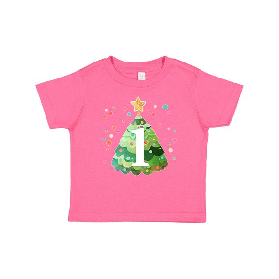 Inktastic 1st Birthday Green Christmas Tree with Yellow Star Boys or Girls Baby T-Shirt