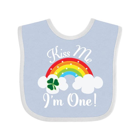 Inktastic 1st Birthday Kiss Me Im One Boys or Girls Baby Bib