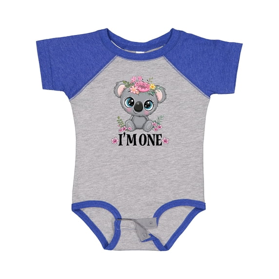 Inktastic 1st Birthday Koala 1 Year Old Girl Girls Baby Bodysuit