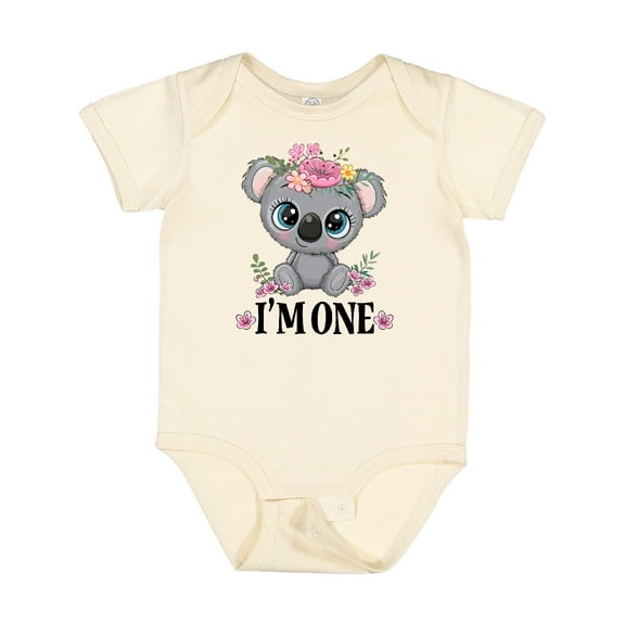 Inktastic 1st Birthday Koala 1 Year Old Girl Girls Baby Bodysuit