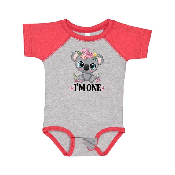 Inktastic 1st Birthday Koala 1 Year Old Girl Girls Baby Bodysuit