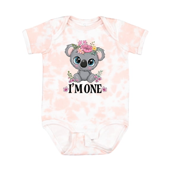 Inktastic 1st Birthday Koala 1 Year Old Girl Girls Baby Bodysuit