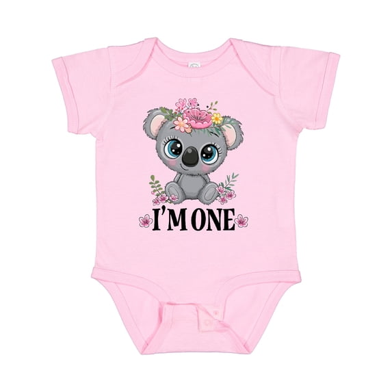 Inktastic 1st Birthday Koala 1 Year Old Girl Girls Baby Bodysuit