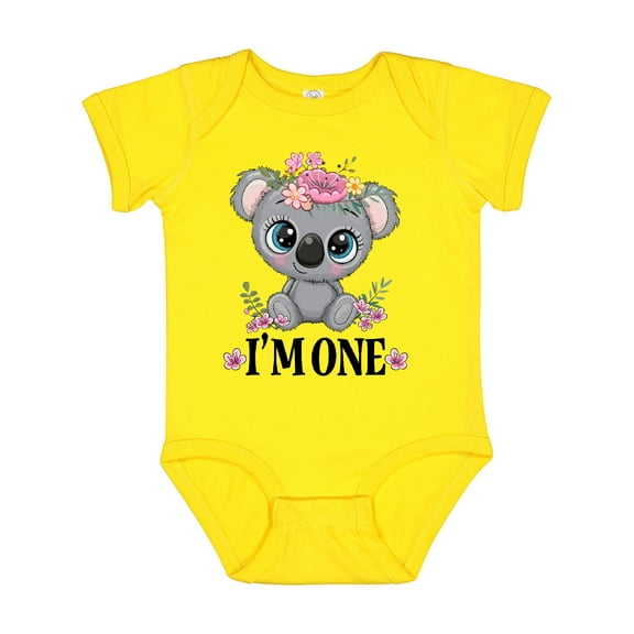 Inktastic 1st Birthday Koala 1 Year Old Girl Girls Baby Bodysuit