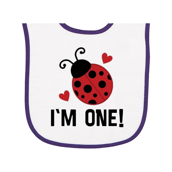 Inktastic 1st Birthday Ladybug 1 Year Old Baby Terry Cloth Bib