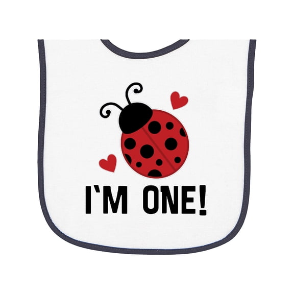 Inktastic 1st Birthday Ladybug 1 Year Old Baby Terry Cloth Bib
