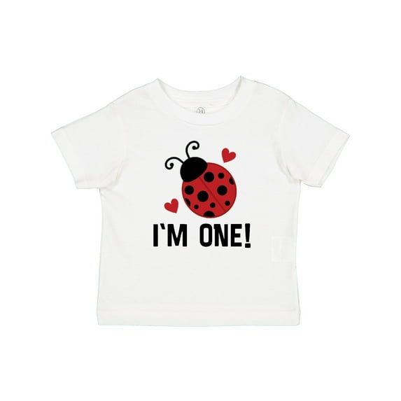 Inktastic 1st Birthday Ladybug 1 Year Old Girls Baby T-Shirt