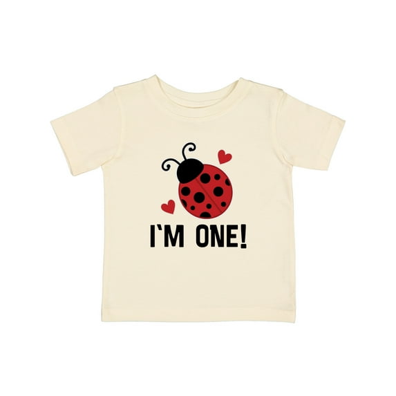 Inktastic 1st Birthday Ladybug 1 Year Old Girls Baby T-Shirt