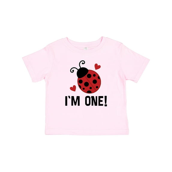 Inktastic 1st Birthday Ladybug 1 Year Old Girls Baby T-Shirt