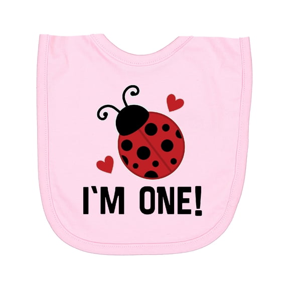 Inktastic 1st Birthday Ladybug 1 Year Old Newborn Bib