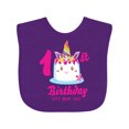 thumbnail image 1 of Inktastic 1st Birthday Lets Smash Cake Girls Baby Bib, 1 of 4