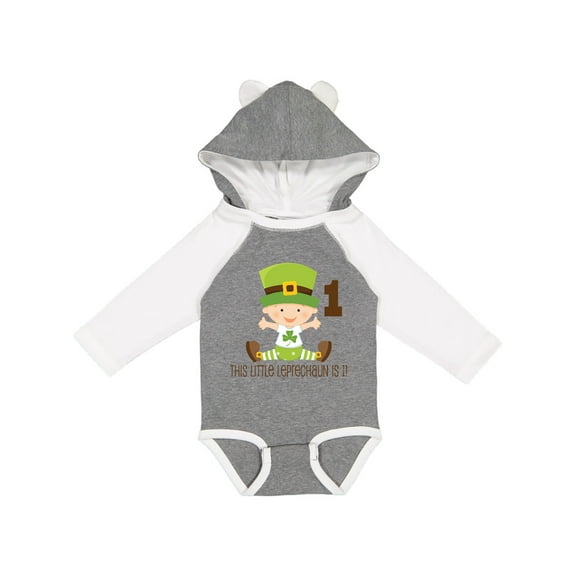Inktastic 1st Birthday Little Leprechaun Boys Long Sleeve Baby Bodysuit