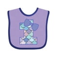 thumbnail image 1 of Inktastic 1st Birthday Mermaid 1 Year Old Girls Baby Bib, 1 of 4