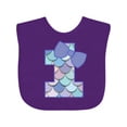 thumbnail image 1 of Inktastic 1st Birthday Mermaid 1 Year Old Girls Baby Bib, 1 of 4