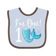 thumbnail image 1 of Inktastic 1st Birthday Mermaid Party Girls Baby Bib, 1 of 4