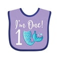 thumbnail image 1 of Inktastic 1st Birthday Mermaid Party Girls Baby Bib, 1 of 4