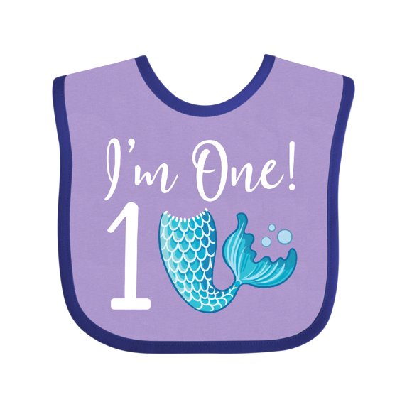 Inktastic 1st Birthday Mermaid Party Girls Baby Bib