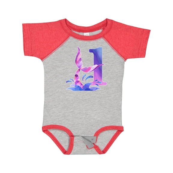 Inktastic 1st Birthday Mermaid Tail Boys or Girls Baby Bodysuit