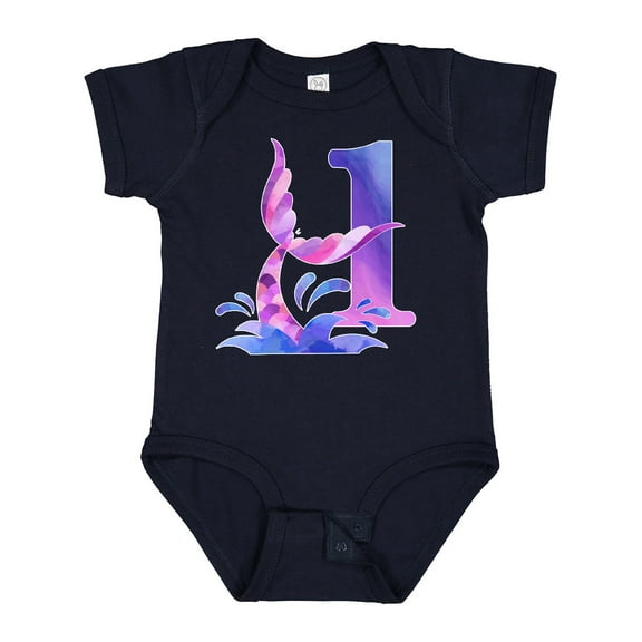 Inktastic 1st Birthday Mermaid Tail Boys or Girls Baby Bodysuit