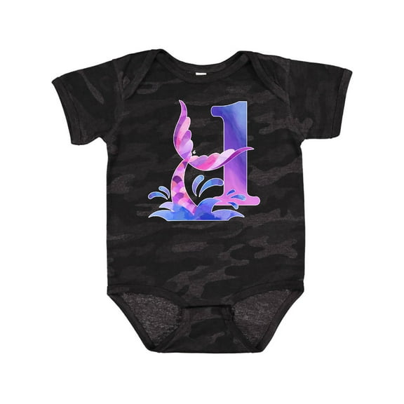Inktastic 1st Birthday Mermaid Tail Boys or Girls Baby Bodysuit