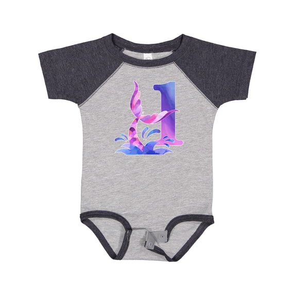 Inktastic 1st Birthday Mermaid Tail Boys or Girls Baby Bodysuit