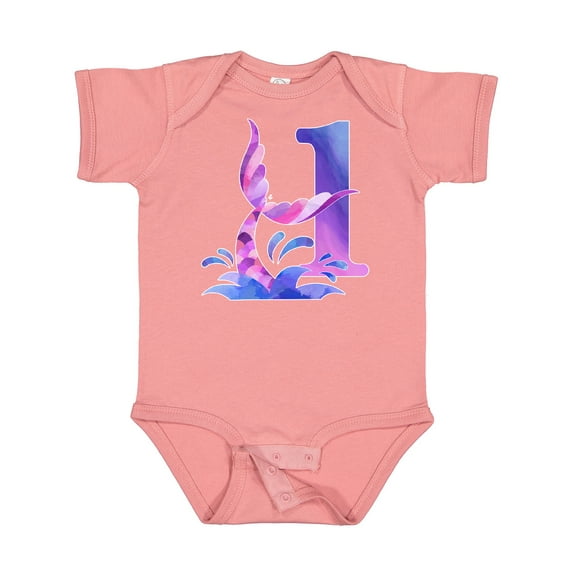 Inktastic 1st Birthday Mermaid Tail Boys or Girls Baby Bodysuit