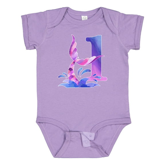 Inktastic 1st Birthday Mermaid Tail Boys or Girls Baby Bodysuit