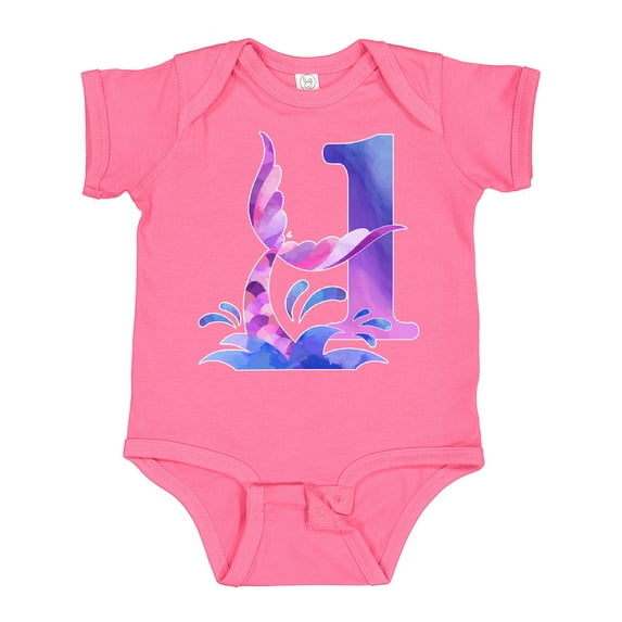 Inktastic 1st Birthday Mermaid Tail Boys or Girls Baby Bodysuit