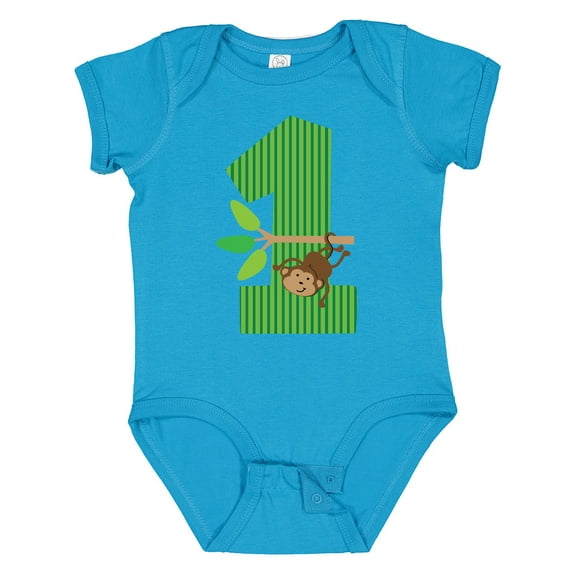 Inktastic 1st Birthday Monkey Boys or Girls Baby Bodysuit