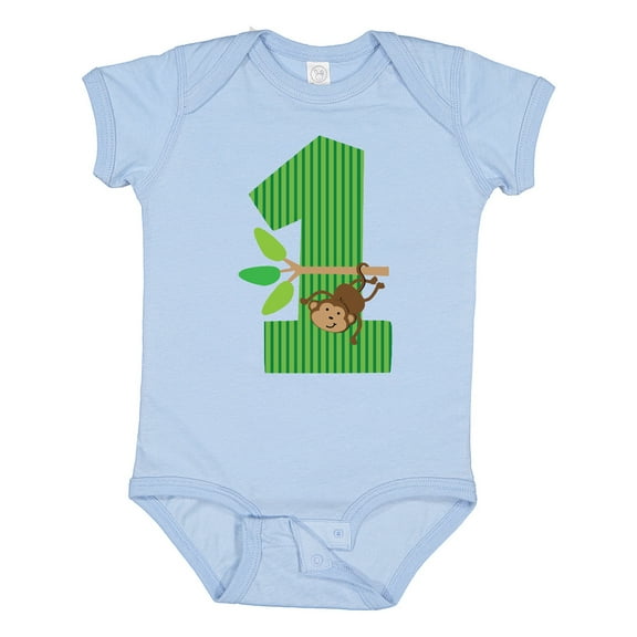 Inktastic 1st Birthday Monkey Boys or Girls Baby Bodysuit