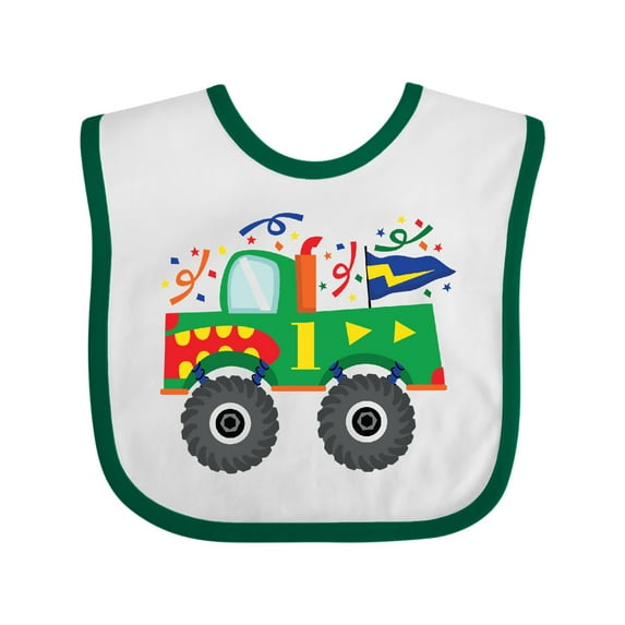 Inktastic 1st Birthday Truck Boys Baby Bib