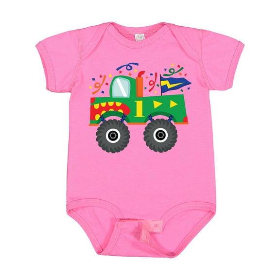 Inktastic 1st Birthday Truck Boys Baby Bodysuit