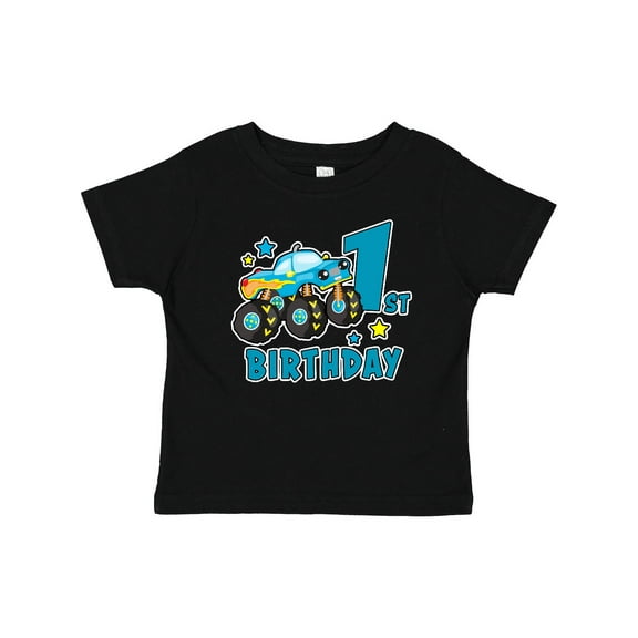 Inktastic 1st Birthday Monster Truck Boys Baby T-Shirt