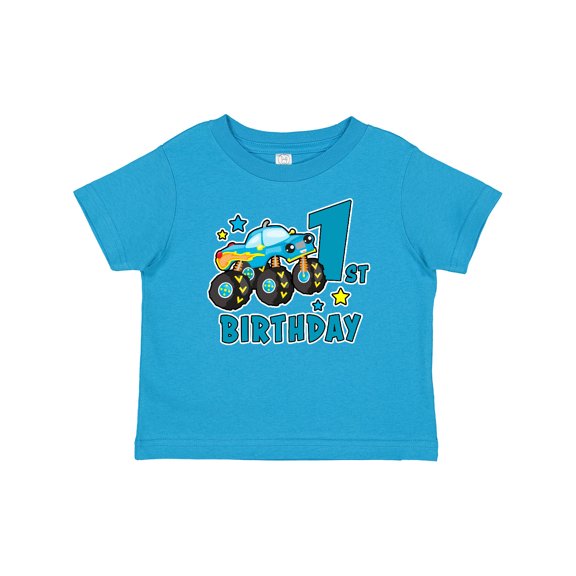 Inktastic 1st Birthday Monster Truck Boys Baby T-Shirt