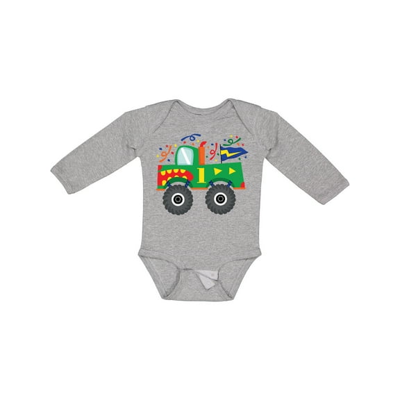 Inktastic 1st Birthday Truck Boys Long Sleeve Baby Bodysuit
