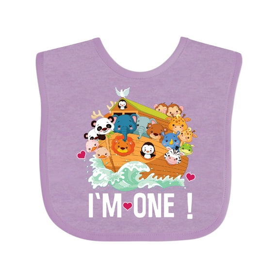 Inktastic 1st Birthday Noah Ark Boys or Girls Baby Bib