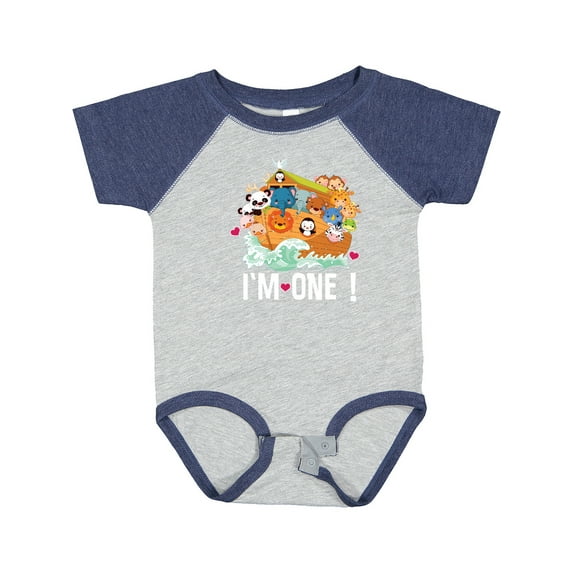 Inktastic 1st Birthday Noah Ark Boys or Girls Baby Bodysuit