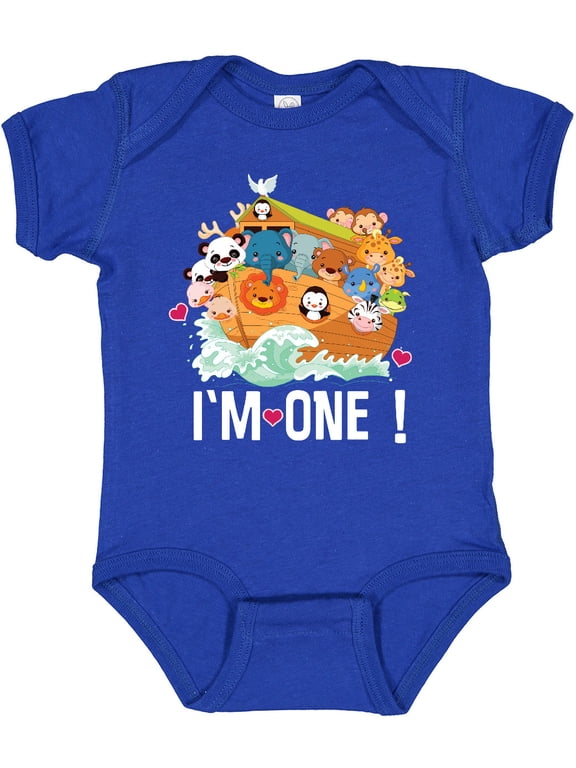 1st Birthday Noah Ark Boys or Girls Baby Bodysuit