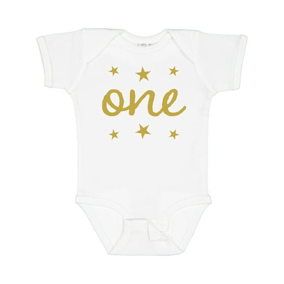 Inktastic 1st Birthday One Gold Boys or Girls Baby Bodysuit