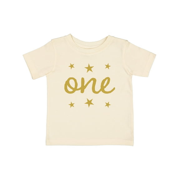 Inktastic 1st Birthday One Gold Boys or Girls Baby T-Shirt