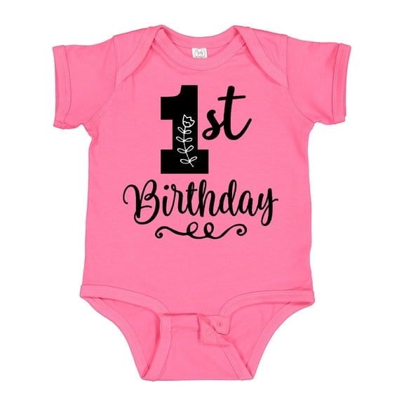 Inktastic 1st Birthday One Year Old Girls Girls Baby Bodysuit