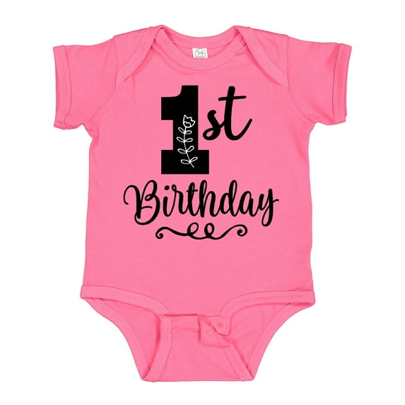 Inktastic 1st Birthday One Year Old Girls Girls Baby Bodysuit