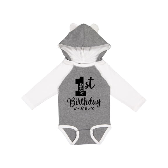 Inktastic 1st Birthday One Year Old Girls Girls Long Sleeve Baby Bodysuit