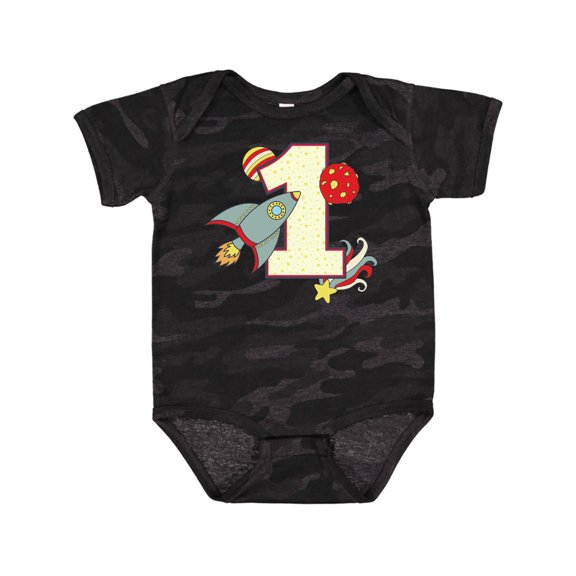Inktastic 1st Birthday Outer Space Theme Boys or Girls Baby Bodysuit
