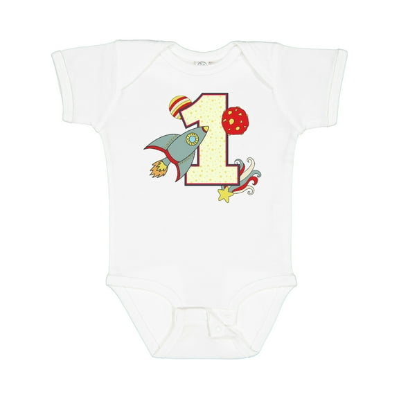 Inktastic 1st Birthday Outer Space Theme Boys or Girls Baby Bodysuit