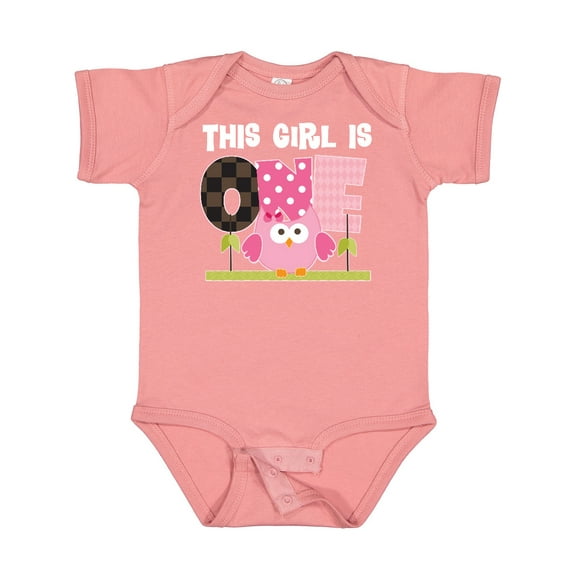 Inktastic 1st Birthday Owl Girls Cute Girls Baby Bodysuit