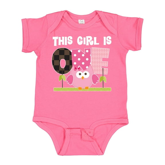 Inktastic 1st Birthday Owl Girls Cute Girls Baby Bodysuit